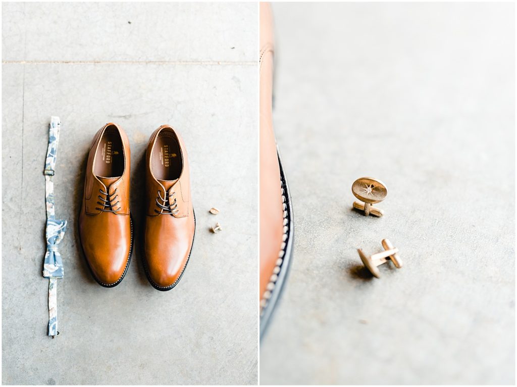 grooms details shoes tie cuff links