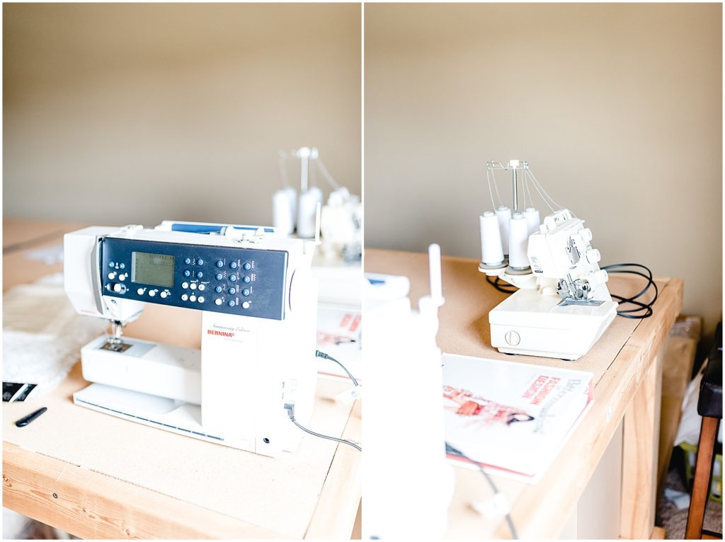 sewing machine in sewing room