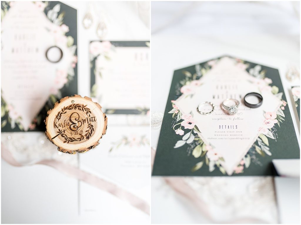 wedding invitation suite and ring box