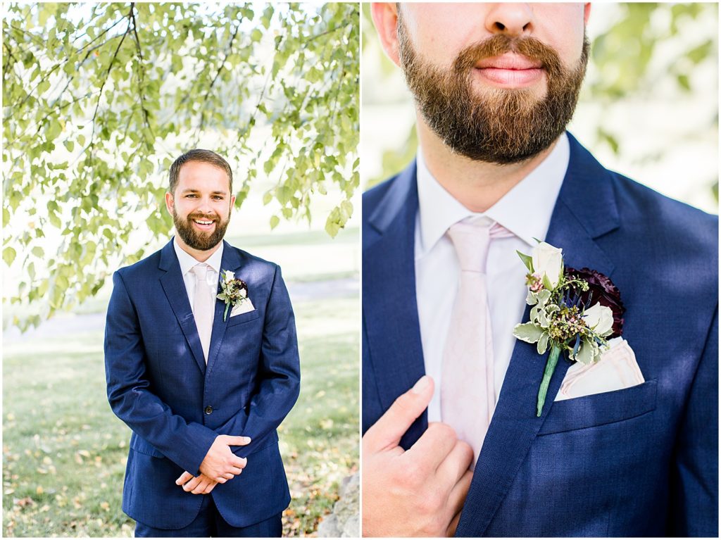 groom portraits blue tux 