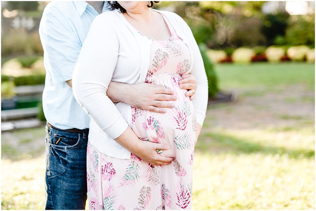 hands on pregnant belly maternity session