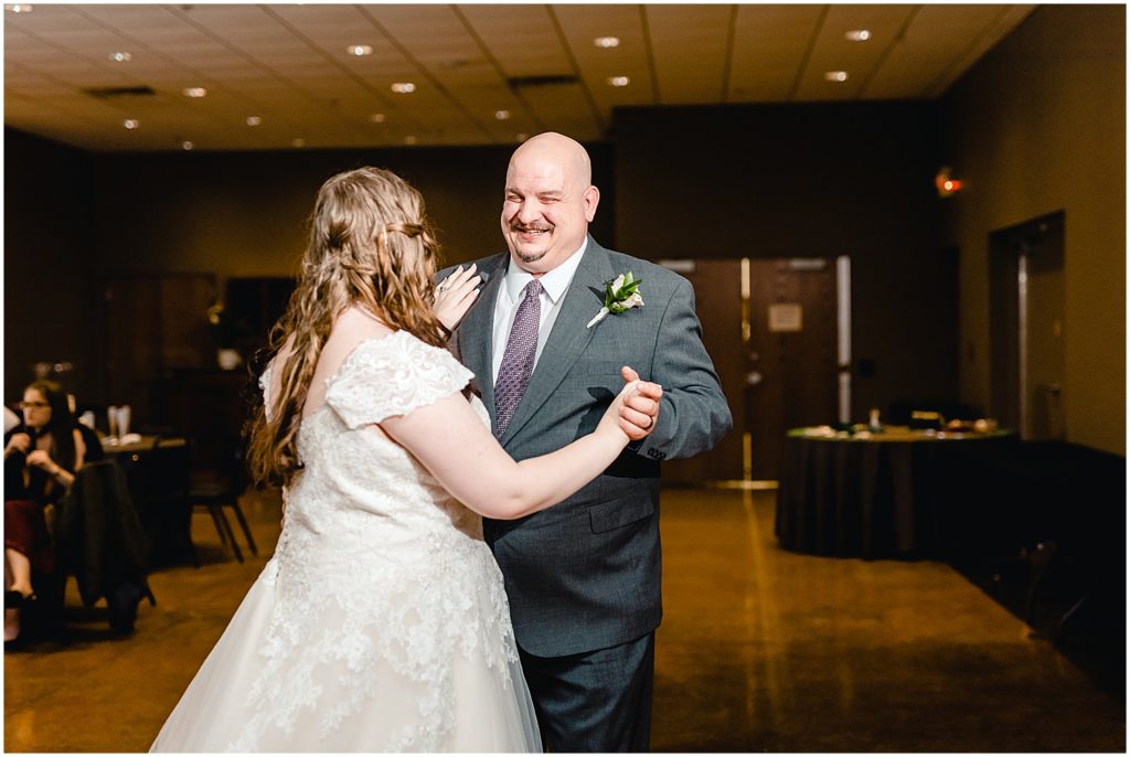 bride and her dad doing first dance