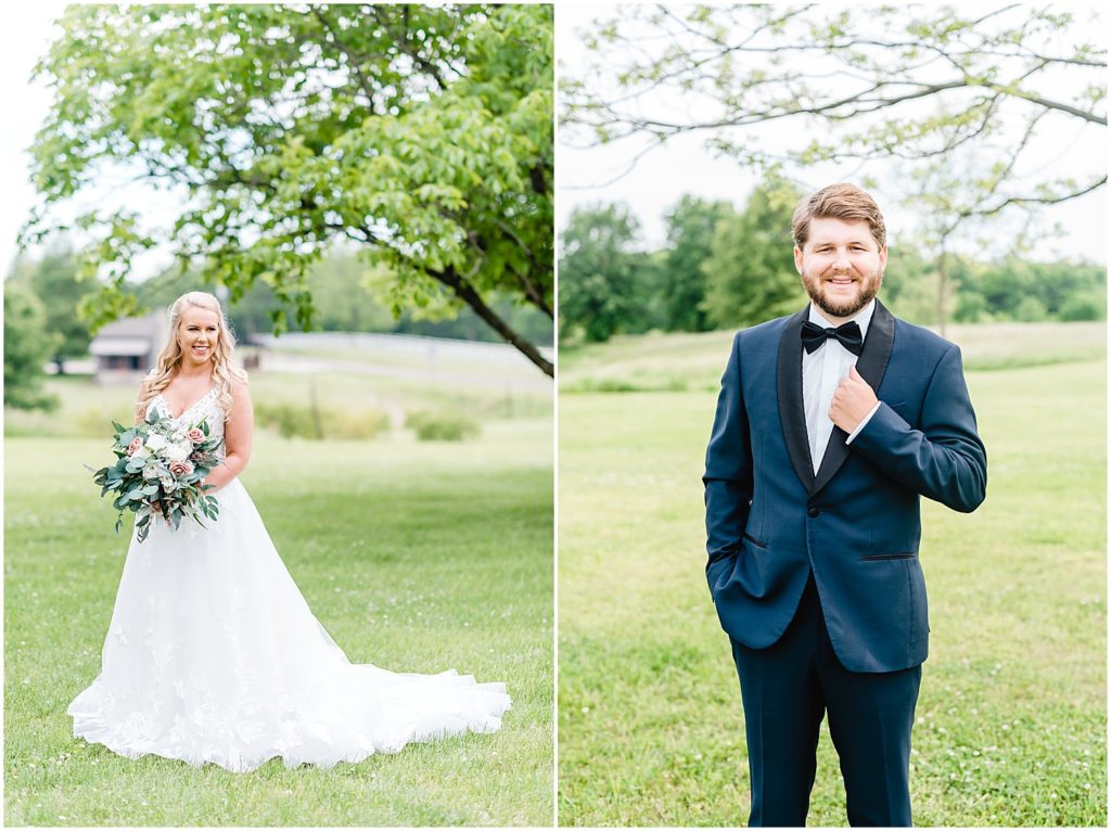 bride and groom images standing in grass