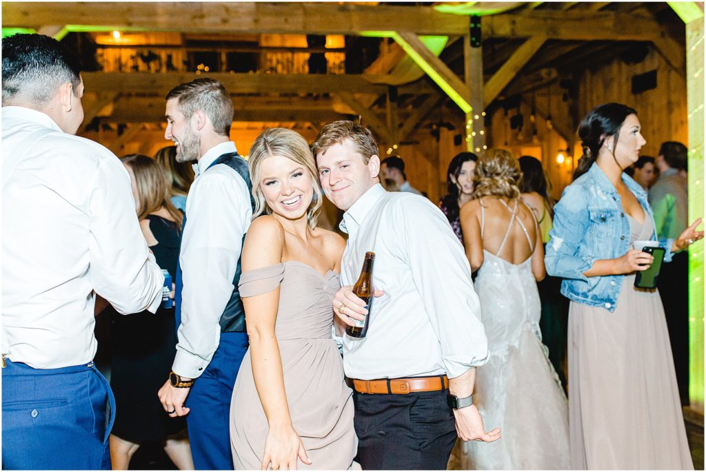 Aquila Barn indoor wedding reception dance