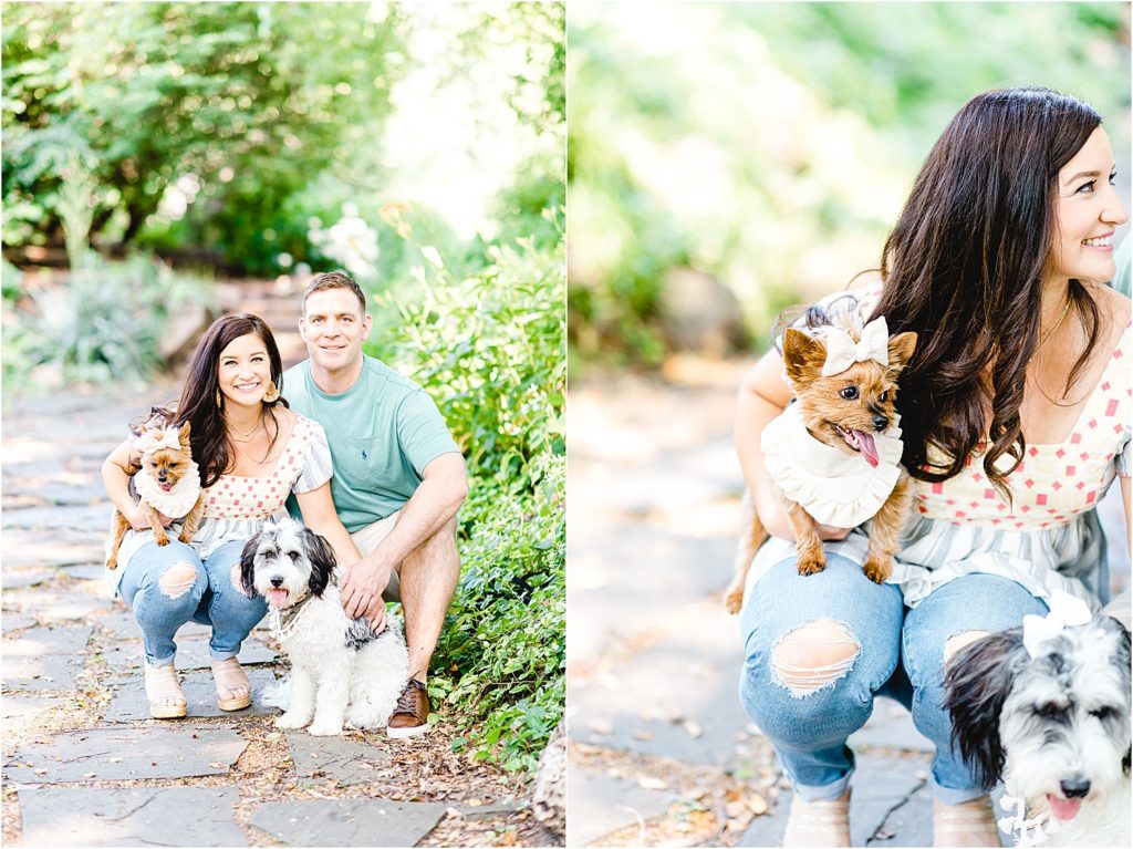 Lafayette Park St. Louis engagement session with dogs