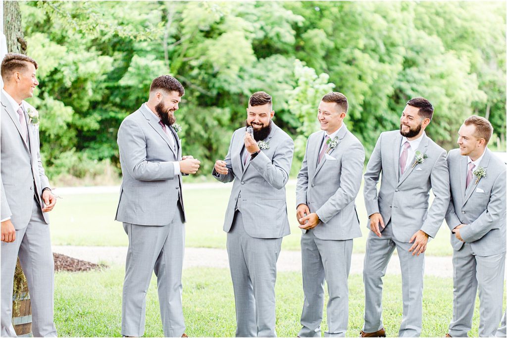 outdoor wedding ceremony at sweet clover farms 