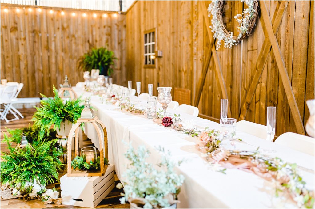 sweet clover farms indoor wedding venue wedding reception